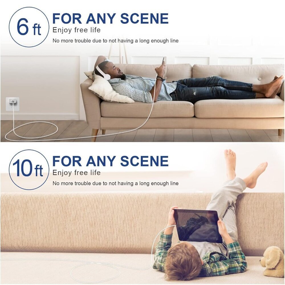 iPhone Charger Fast Charging 2 Pack Type C Wall Charger Block with 2 Pack [6FT&1 - Picture 7 of 7